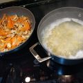 El cooksnap de miriam cuando hizo Tallarines con pollo y verduritas al wok.