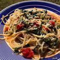 El cooksnap de Nibrehes cuando hizo Pastas con salteado de cherry y espinaca fresca.