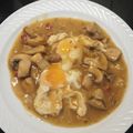 El cooksnap de anabel cuando hizo Champiñones en salsa con chorizo y huevo.