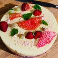 Gábor Zilai Cooksnap-ja, amikor elkészítette a(z) Áfonyás-mangós joghurttorta chiapudinggal receptet.