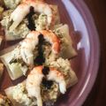 El cooksnap de Arianne cuando hizo Volovanes rellenos de ensalada de col con gamba.