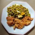 El cooksnap de Reyes Salgueiro cuando hizo Guisantes con jamón y bacon con pollo en airfryer.