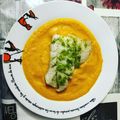El cooksnap de grego&monica cuando hizo Bacalao a la plancha con crema de calabacín y guindillas.