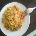 Nike A's cooksnap of when they made Stir fry spaghetti.