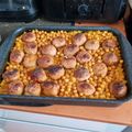 El cooksnap de Almudena Collado cuando hizo Arroz al horno con albóndigas y garbanzos.