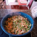 El cooksnap de river cuando hizo Ejotes con huevo ala mexicana.