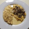 El cooksnap de Catalina Bayona cuando hizo Pechuga de pollo en salsa de champiñones.