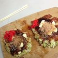 El cooksnap de Alejandra Delgado cuando hizo Okonomiyaki.