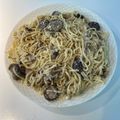 El cooksnap de Jesús Martínez cuando hizo Pasta con salsa de trufa y setas.