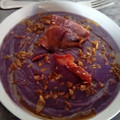 El cooksnap de Cristina Sagredo Guerrero cuando hizo Crema de lombarda y crujiente de jamón serrano.