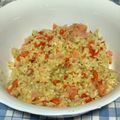 El cooksnap de Pedro Miguel Fernandez-Pacheco Martín-Gaitero cuando hizo Sencillo arroz con pimiento rojo, alcaparras y salmón ahumado.
