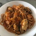 El cooksnap de Estefania G cuando hizo Espagueti a la marinera.
