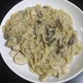 Cooksnap dari Mirella Marsha untuk resep Creamy Portobello Mushroom with Smoked Beef Spaghetti