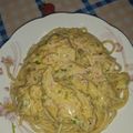 El cooksnap de Teresa Santacruz cuando hizo Pollo a la crema con verdeo y paleta.