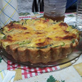 El cooksnap de Valeria Cespedes cuando hizo Masa casera: tarta de zapallitos+tartita de jamón+dos empanadas.