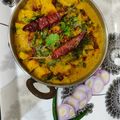 Rashi Jain's cooksnap of when they made Gatte ki sabji.