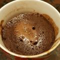 El cooksnap de Victoria Chaves cuando hizo Volcan de Dulce de Leche (microondas).