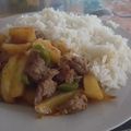 El cooksnap de Shirley cuando hizo Saltado de carne con champiñones.