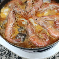 El cooksnap de Antonio cuando hizo Merluza a la sidra con gambas y almejas.
