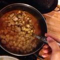 El cooksnap de Esther Soto cuando hizo Garbanzos con carne.