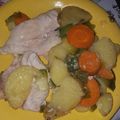 El cooksnap de Betsabé Ge cuando hizo Pollo y verduras al horno tipo vapor.