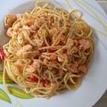 Cooksnap dari Mommy Salsabila untuk resep Spaghetti Salmon Aglio Olio