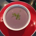 El cooksnap de Luis Martinez cuando hizo Crema de repollo morado.