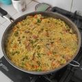 El cooksnap de Jorge Escobar Godoy cuando hizo Arroz con choritos-longaniza.