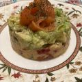 El cooksnap de Francisco Robles García cuando hizo Tartar de ensaladilla de garbanzos, aguacate y salmón ahumado.