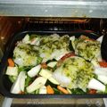 El cooksnap de Vicente LLorens cuando hizo Bacalao con verduras al horno.