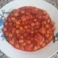 El cooksnap de Sara Pany cuando hizo Garbanzos con tomate frito y frankfurts.