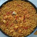 El cooksnap de Cande cuando hizo Fideuá de marisco.