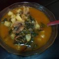 El cooksnap de Aracely Garay cuando hizo Sopa de Espinacas con Papa y Champiñones.
