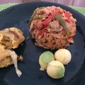 El cooksnap de Agripina picón. cuando hizo Arroz navideño.