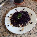 El cooksnap de Loli Recetas cuando hizo Lombarda salteada, con crema balsámica de frambuesa y ciruelas pasas.