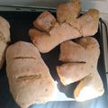 El cooksnap de Valeria Re cuando hizo Pan casero con fiambre y salchichas.