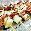 El cooksnap de LaMachin cuando hizo Brochetitas de jamón, mozzarella y melón.