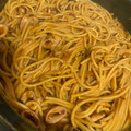 El cooksnap de Noelia cuando hizo Spaghetti con chipirones encebollados.