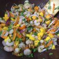 El cooksnap de Claudia Rojas cuando hizo Ceviche de camarón con mango y tequila.