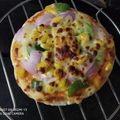 Homecook Mou's cooksnap of when they made Pizza with readymade Pizzabase.