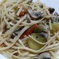 El cooksnap de José Luis HR cuando hizo Tagliatelle de verduras y setas.