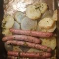 El cooksnap de Laia cuando hizo Salchichas frescas al horno con patatas panaderas.