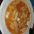 El cooksnap de Guillermo Machorro cuando hizo Caldo de papa con queso.