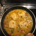El cooksnap de Guillermo N cuando hizo Bacalao en salsa con pimientos y gambas.