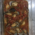 El cooksnap de Monti Montañez cuando hizo Mejillones en salsa de tomate picante.