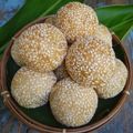 Cooksnap dari Okti untuk resep Onde-onde kacang hijau lembut dan kokoh kulitnya