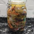 El cooksnap de Gise cuando hizo Conserva de berenjenas, morrones, zanahorias y cebollas.