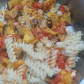 El cooksnap de silvia cuando hizo Pasta con berenjena, tomates y mozzarella fresca.