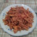 El cooksnap de Francisco Gonzalez cuando hizo Macarrones con setas y langostinos en salsa de pimientos asados.