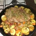 El cooksnap de oscar videla cuando hizo Bondiola al horno con papas.